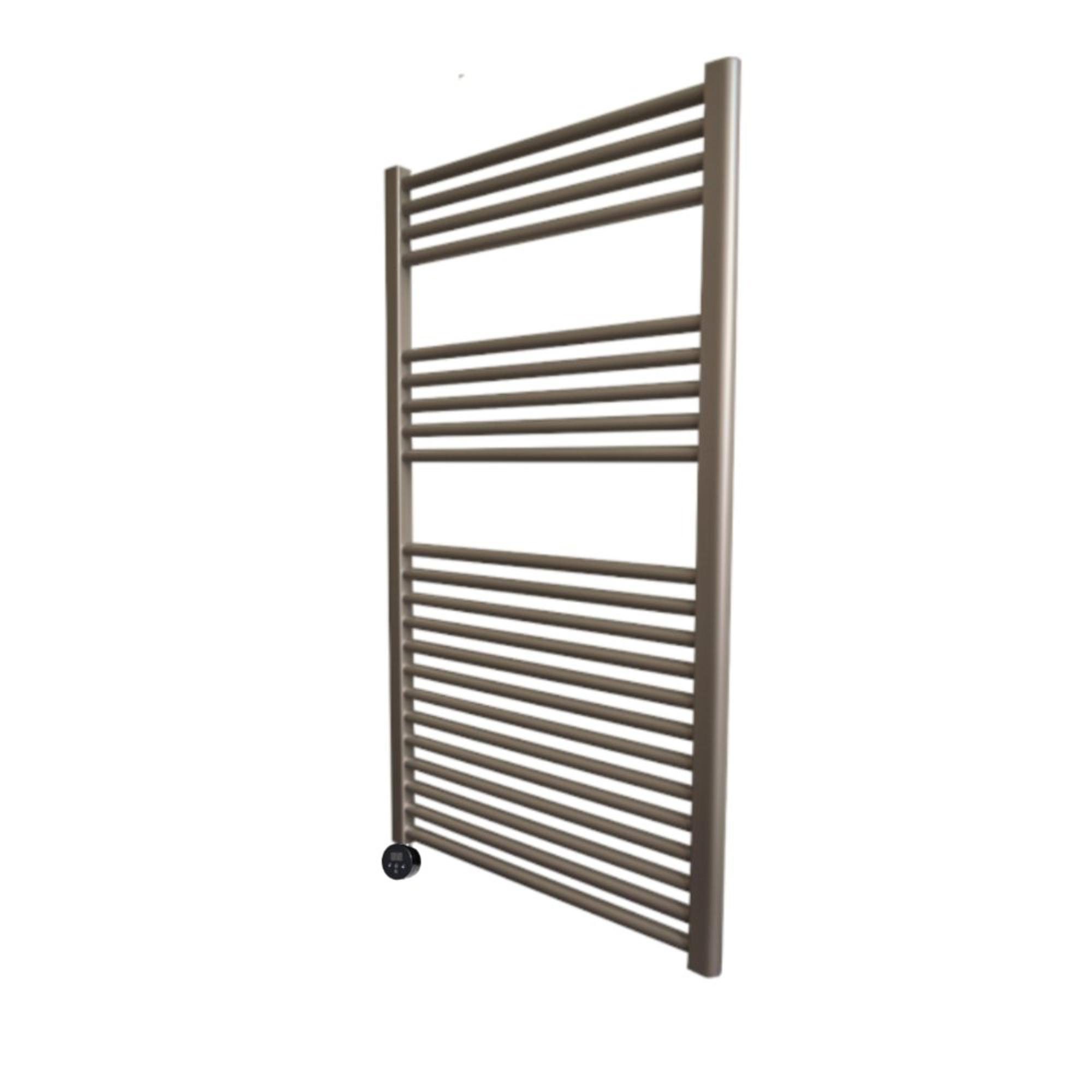 Sanicare Elektro Designheizkörper - 111.8x60cm - 730W - Schwarz Inox-Look