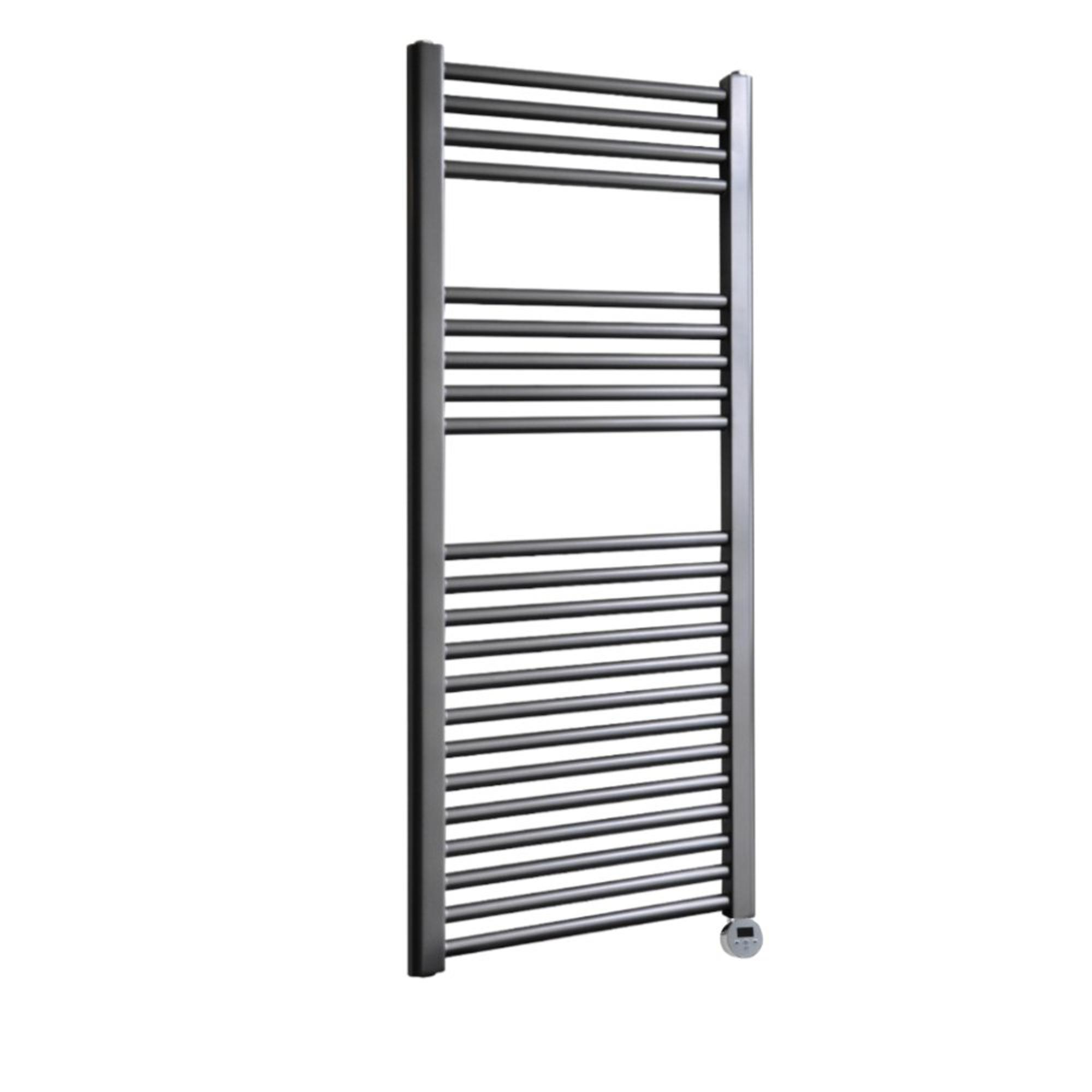 Sanicare Elektrische Radiator - 111.8x45cm - 596W - Gunmetal Design met Thermostaat