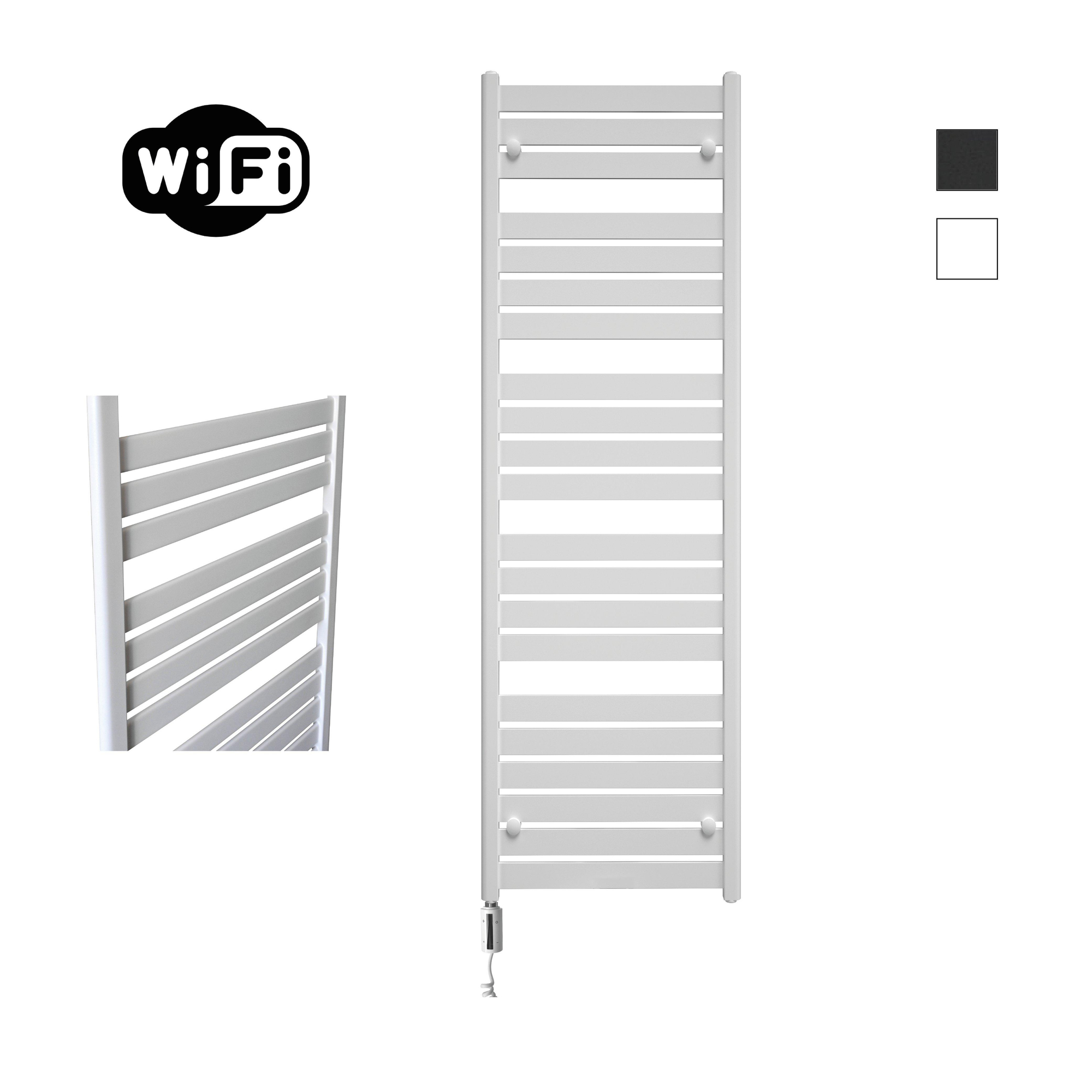 Sanicare HVW Moda Elektrische Radiator - 160x60cm - 1159W - Wifi - Mat Wit