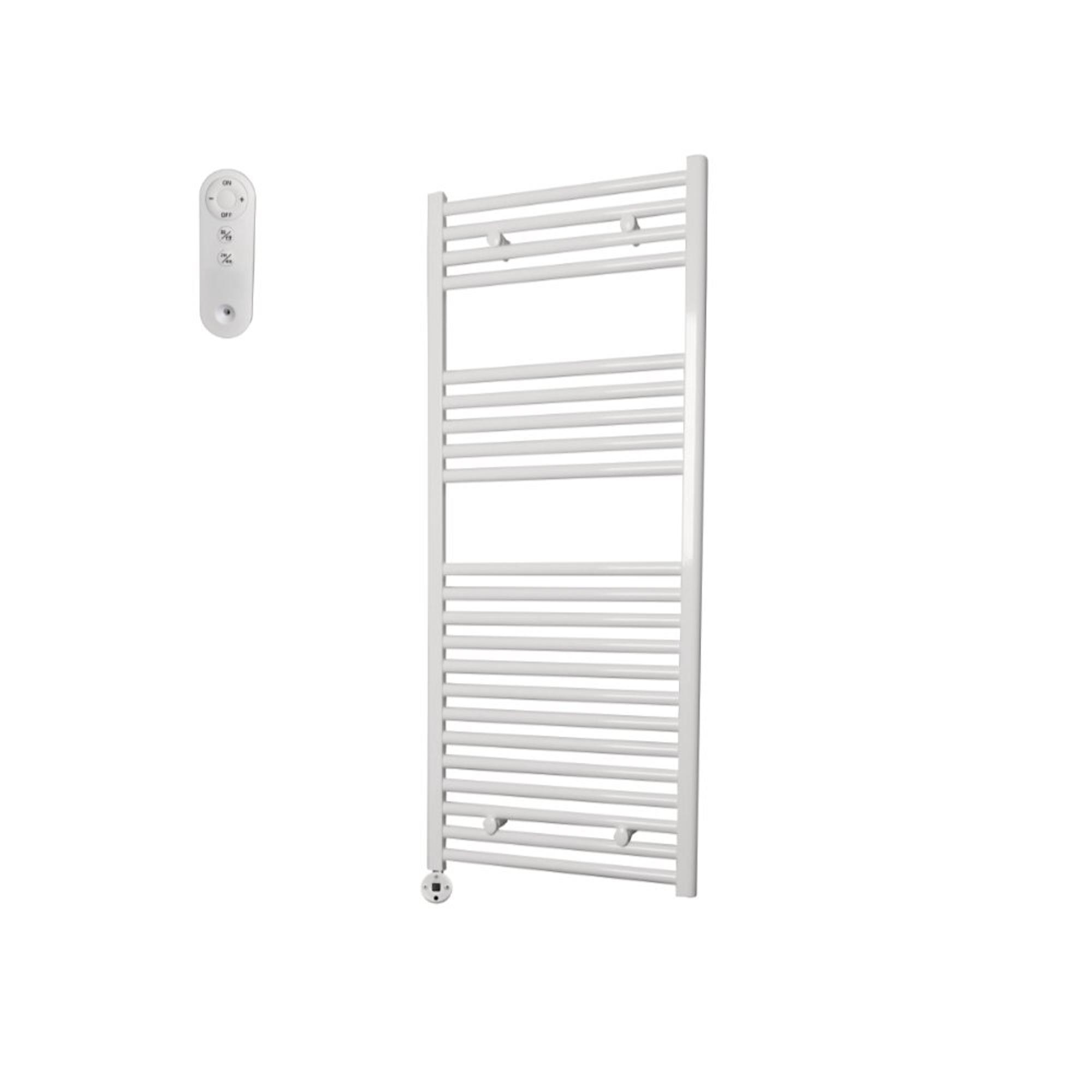 Sanicare HVS Elektrische Radiator - 111.8x45cm - 596W - Afstandsbediening - Wit