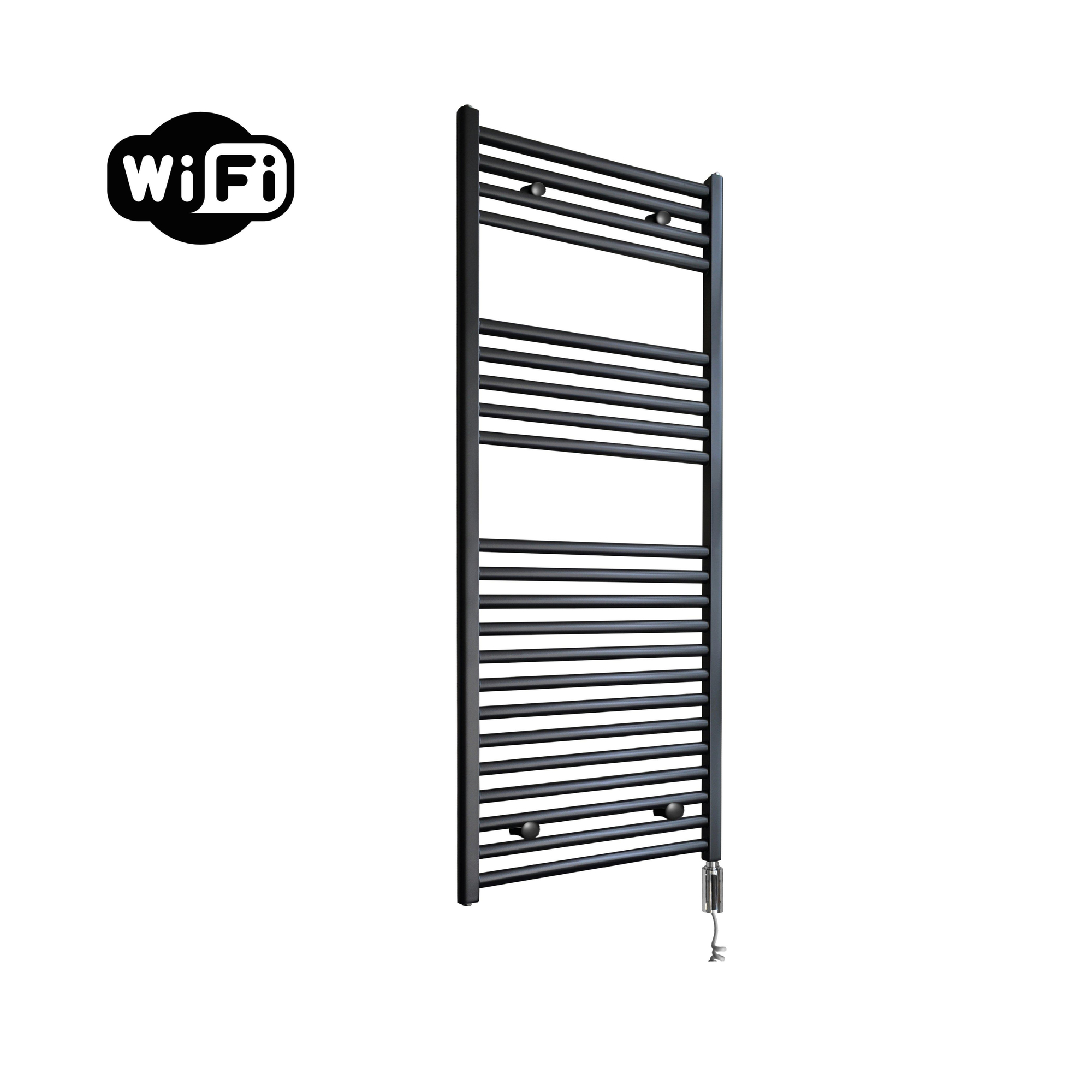 Sanicare HVW Elektroheizkörper - 111.8x45cm - 596W - WiFi - Thermostat - Schwarz