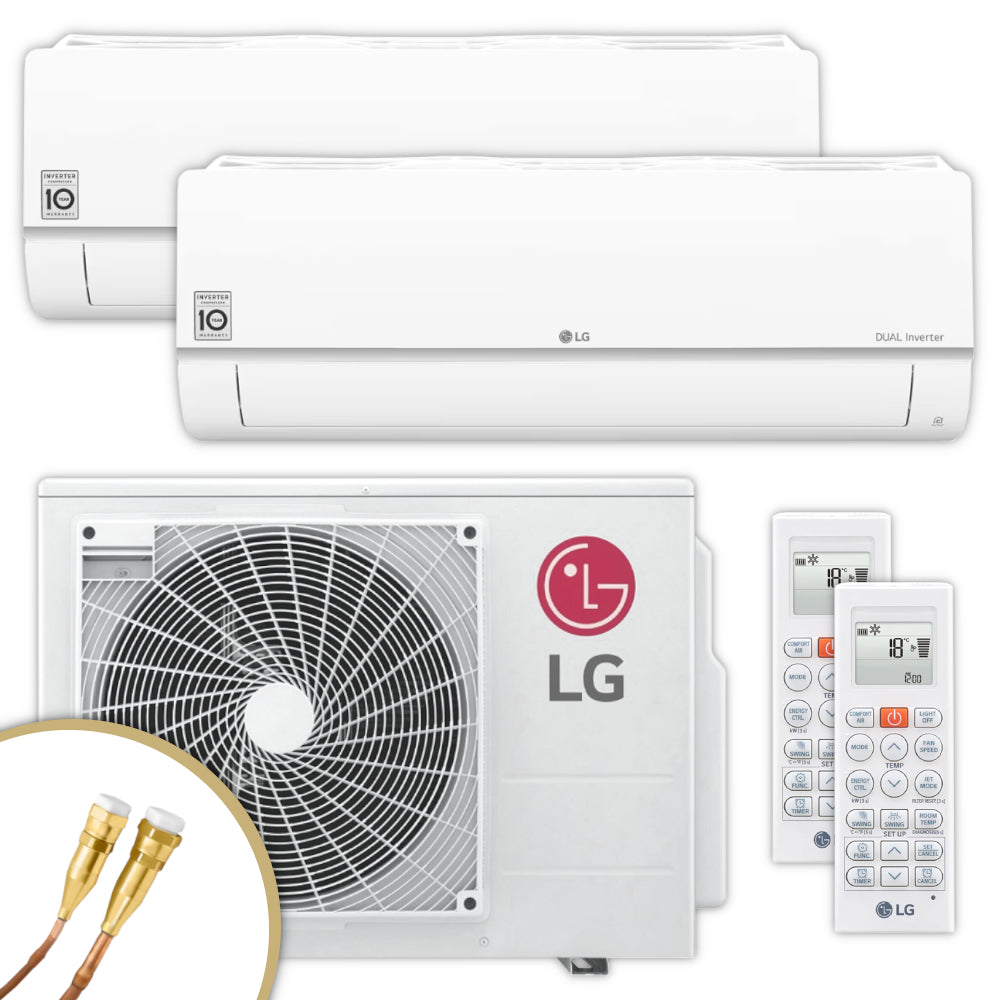 LG Multisplit Airco Set STANDARD PLUS | 1,5 kW + 5,0 kW | Quick-Connect