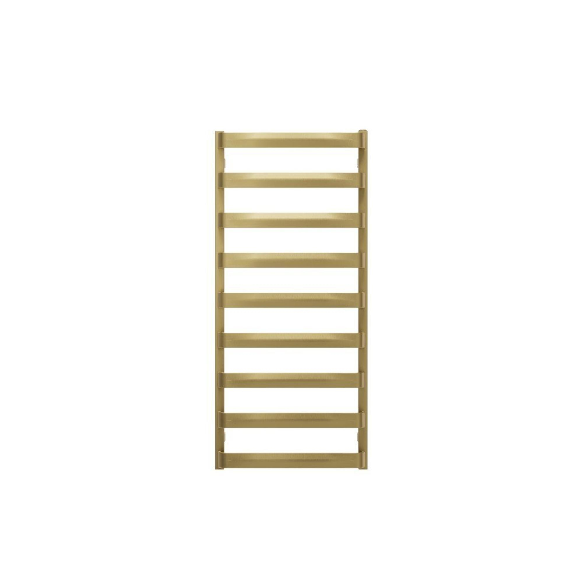 Crosswater Air Handdoekradiator - Geborsteld messing (goud)