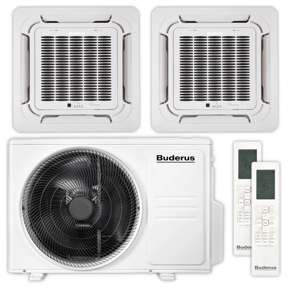 Buderus Logacool AC166i Multisplit Airco Decken-Set 3,5+3,5 kW