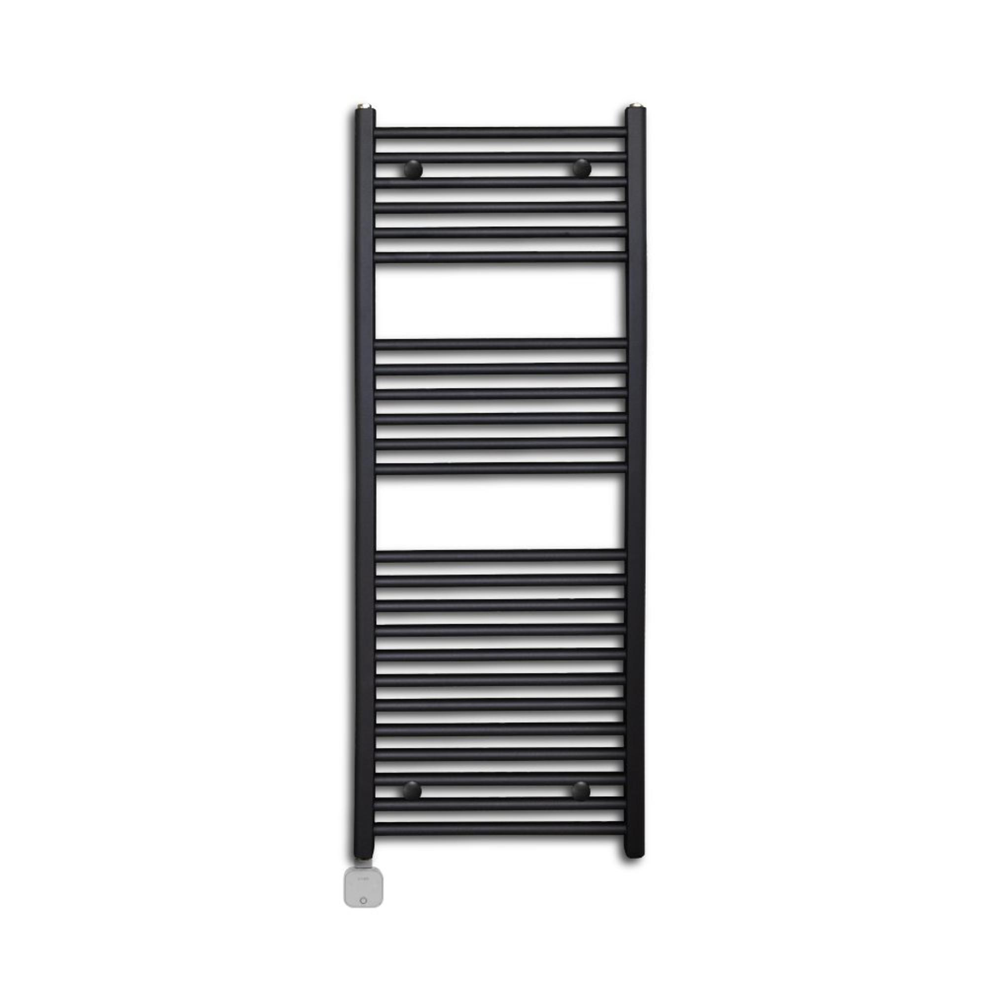 Sanicare Lumara Elektroheizkörper - 120x50cm - 750W - Mattschwarz mit Wifi