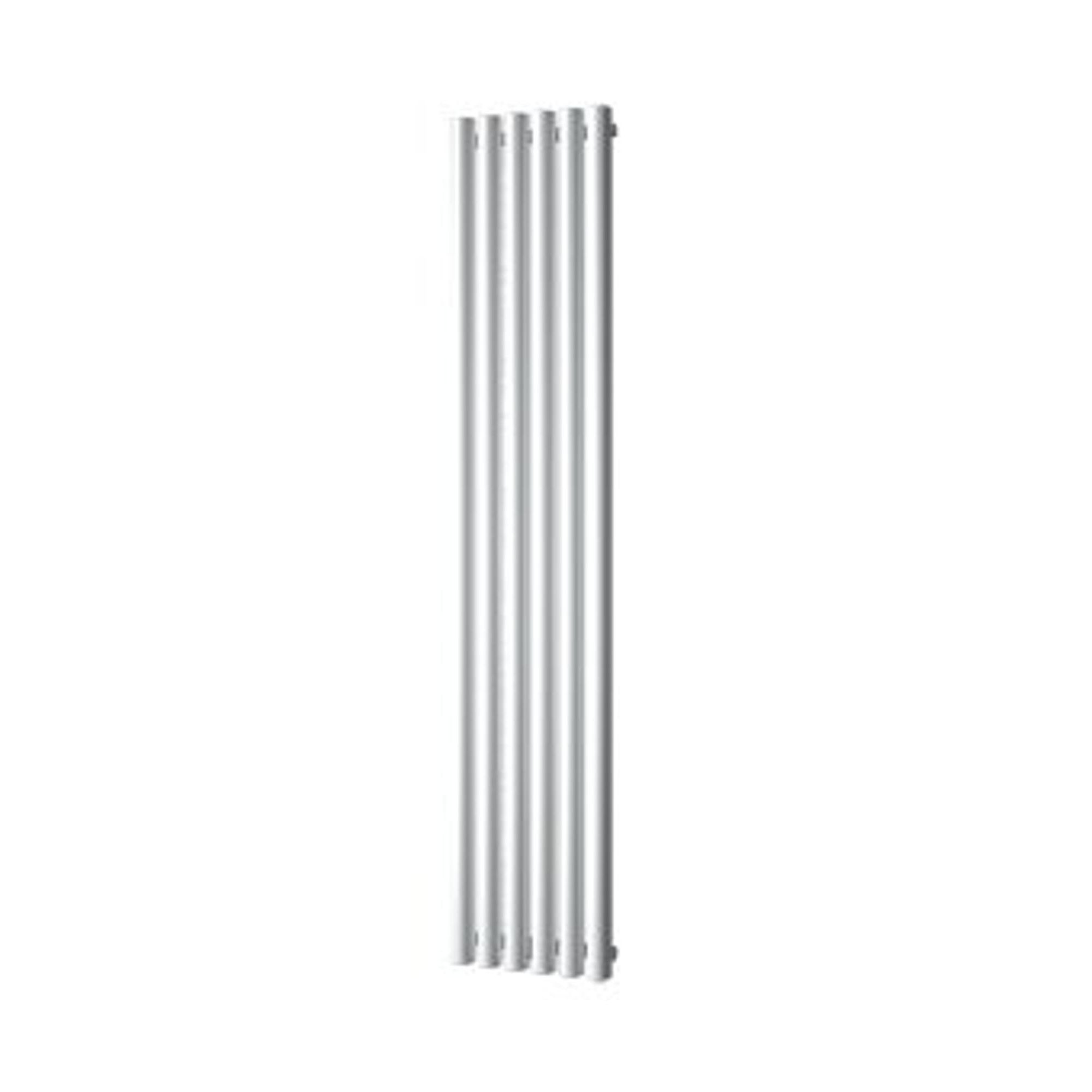 Plieger Trento designradiator verticaal met middenaansluiting 1800x350mm 814W wit structuur