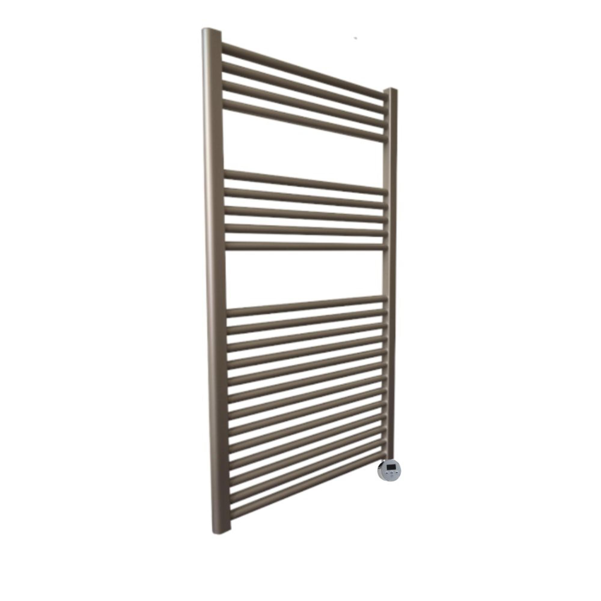 Sanicare Elektro Designheizkörper - 111.8x45cm - 596W - Inox Look