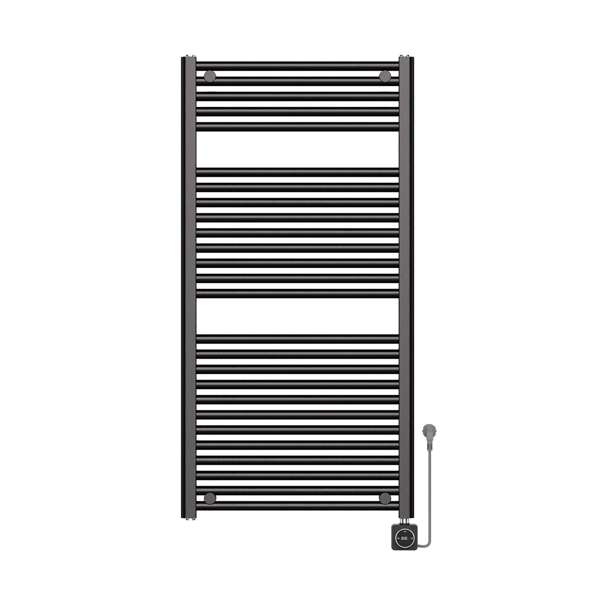 Wiesbaden Elara Elektroheizkörper Smart WiFi – 118.5x60cm – PVD gunmetal