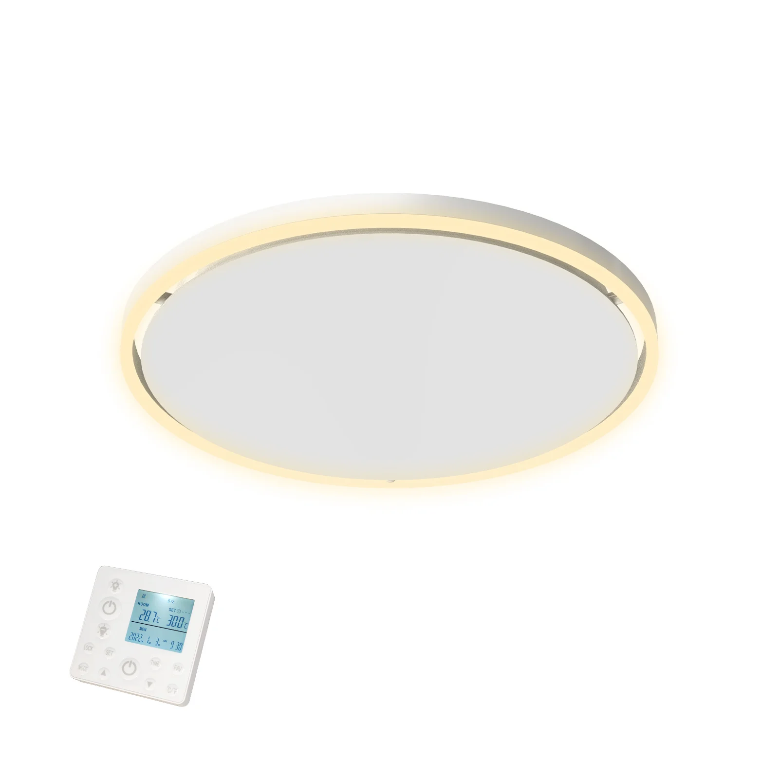 Quality Heating QH-GlowRing Serie infraroodpaneel met led verlichting 56 cm 750W