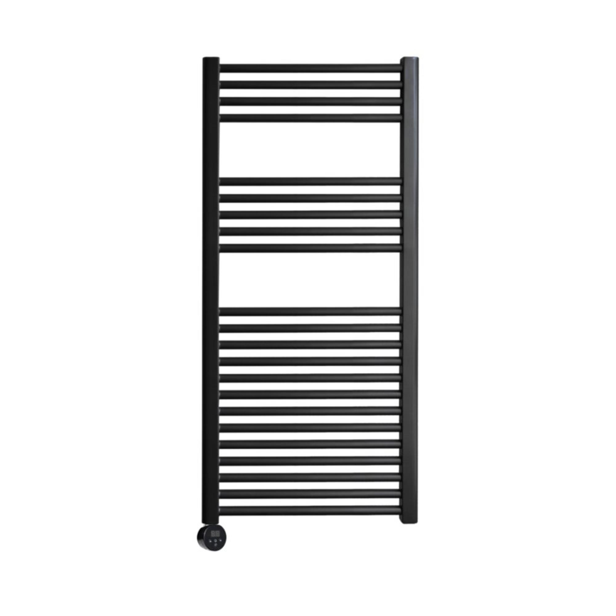 Sanicare Elektrische Radiator HRLEZ 601118/A - Design - Thermostaat linksonder - Mat Zwart