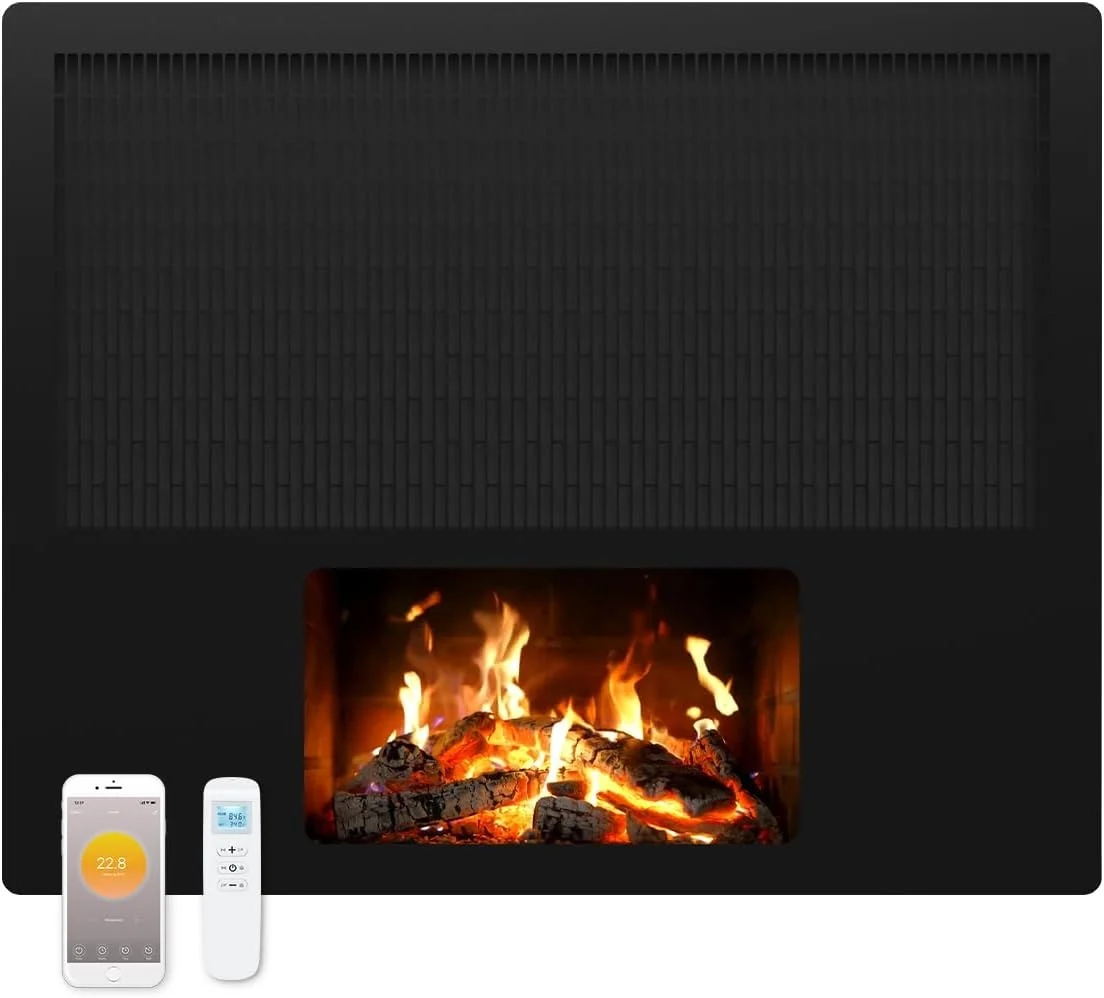 Evolux Infrarood paneel met haard LCD-display en 1700 Watt vermogen