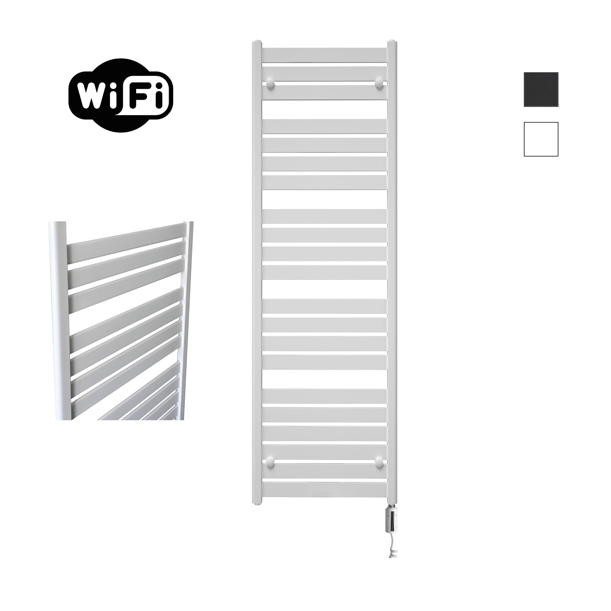 Sanicare HVW Moda Elektrische Radiator 160x60cm 1159W WiFi Thermostaat Wit