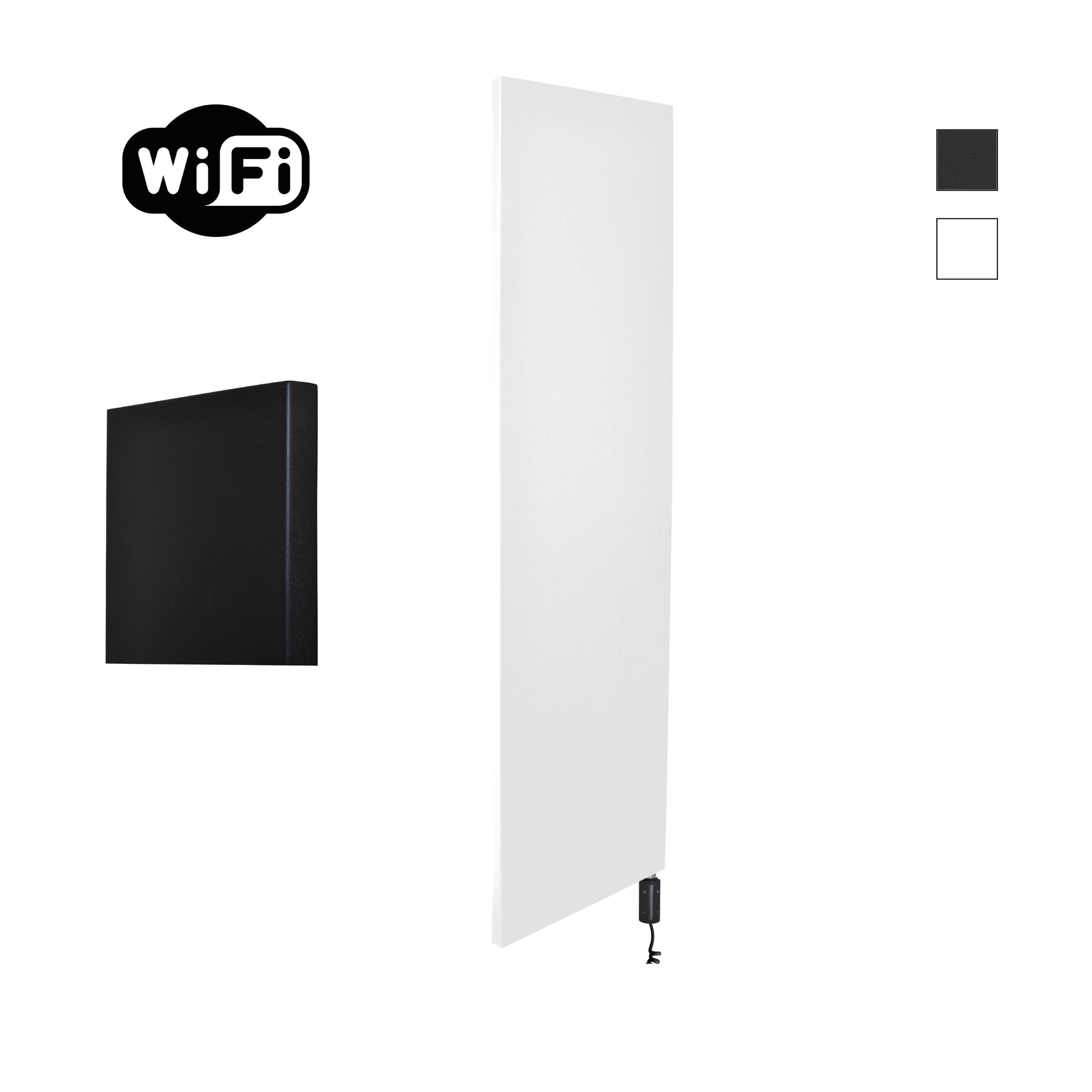 Sanicare HVW Denso Elektrische Radiator - 180x40cm - 948W - wifi - thermostaat - mat wit