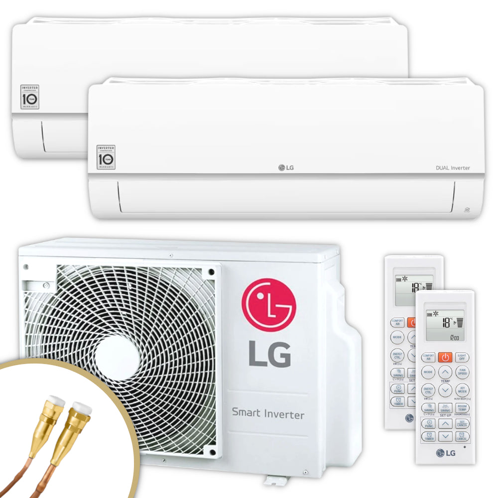 LG Multisplit Airco Set STANDARD PLUS 3,5 kW + 3,5 kW Quick-Connect